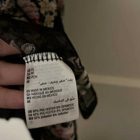 NWT INC floral see through dress petite size: PS - Picture 8 of 11